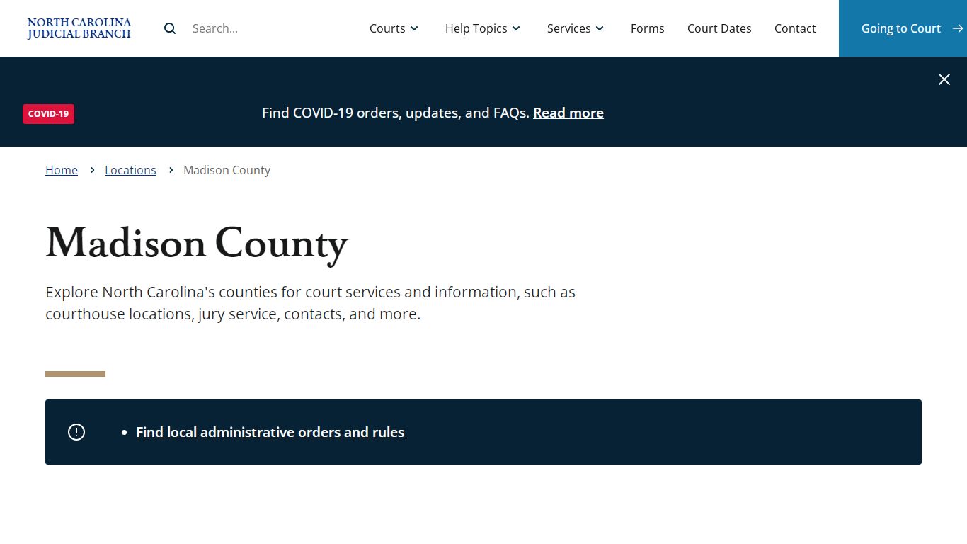 Madison County | North Carolina Judicial Branch - NCcourts